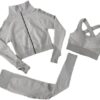 3Pcs Seamless Yoga Set Gym Clothing Women Suit Sportswear Female Workout Leggings Top Sport Clothes Training