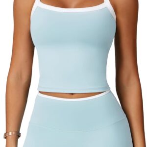 ABOCIW Workout Sets for Women 2 Piece Padded Sports Bra Tank High Waist Booty Gym Shorts Active Yoga Outfits