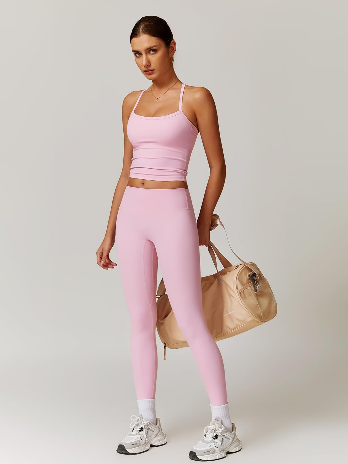 ABOCIW Workout Sets for Women 2 Piece Padded Sports Bra Tank Top High Waist Leggings Sets Gym Yoga Outfits - Image 5