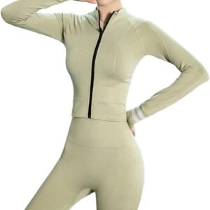 AFPSDLFJDLS Yoga Clothing Quick-Drying Clothes Professional Gym Outdoor Running Sports Suit Female Autumn(Small)