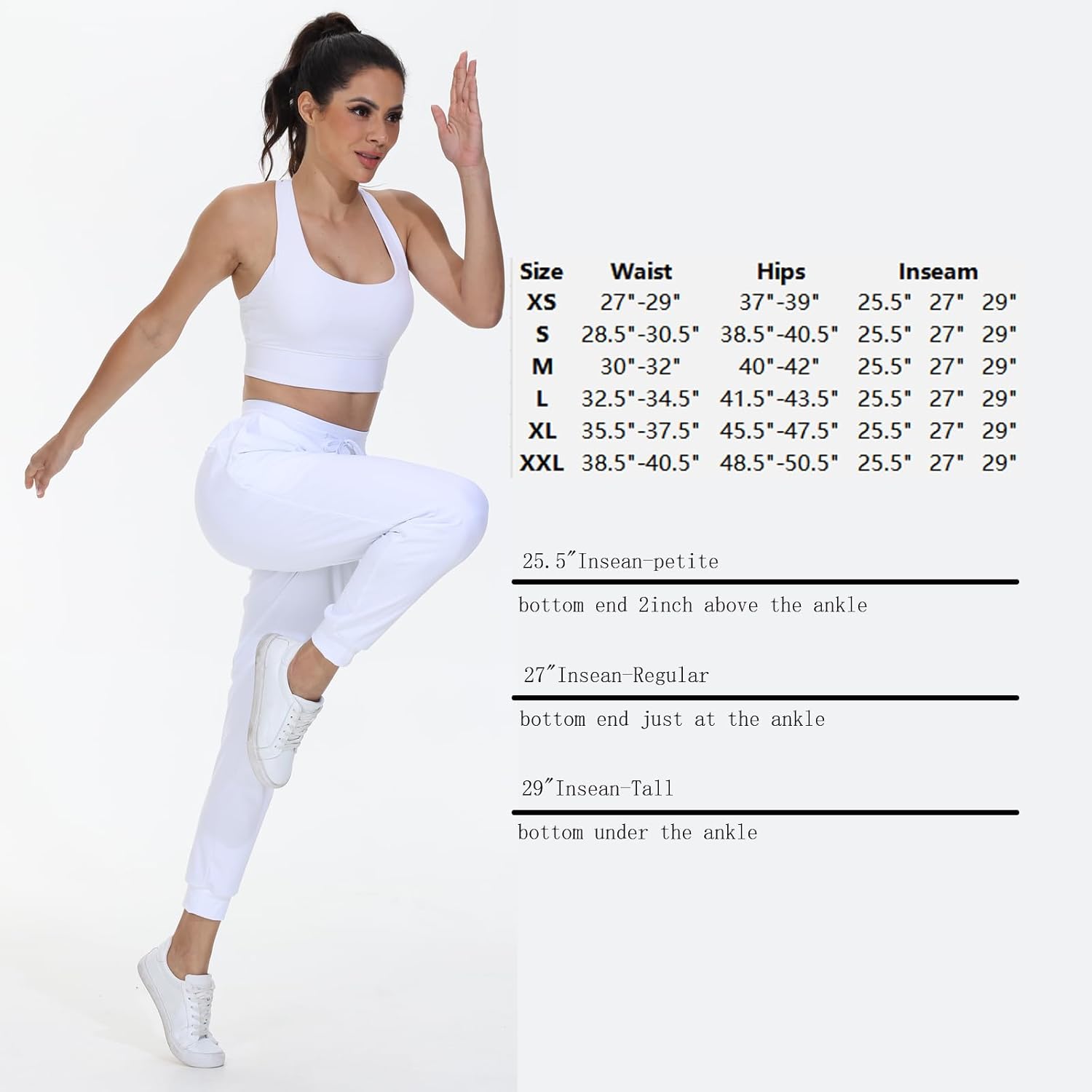 Blaosn Women Athletic Joggers Pants with Pockets Workout Running Gym Track Travel Lounge Casual Stretch Tapered Sweatpants - Image 4