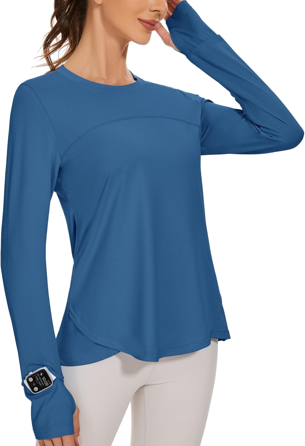 Blingfit Women's Workout Tops Long Sleeve Running Hiking Athletic Gym Shirts Lightweight UPF50+ UV Rash Guard Sun Protection - Image 24