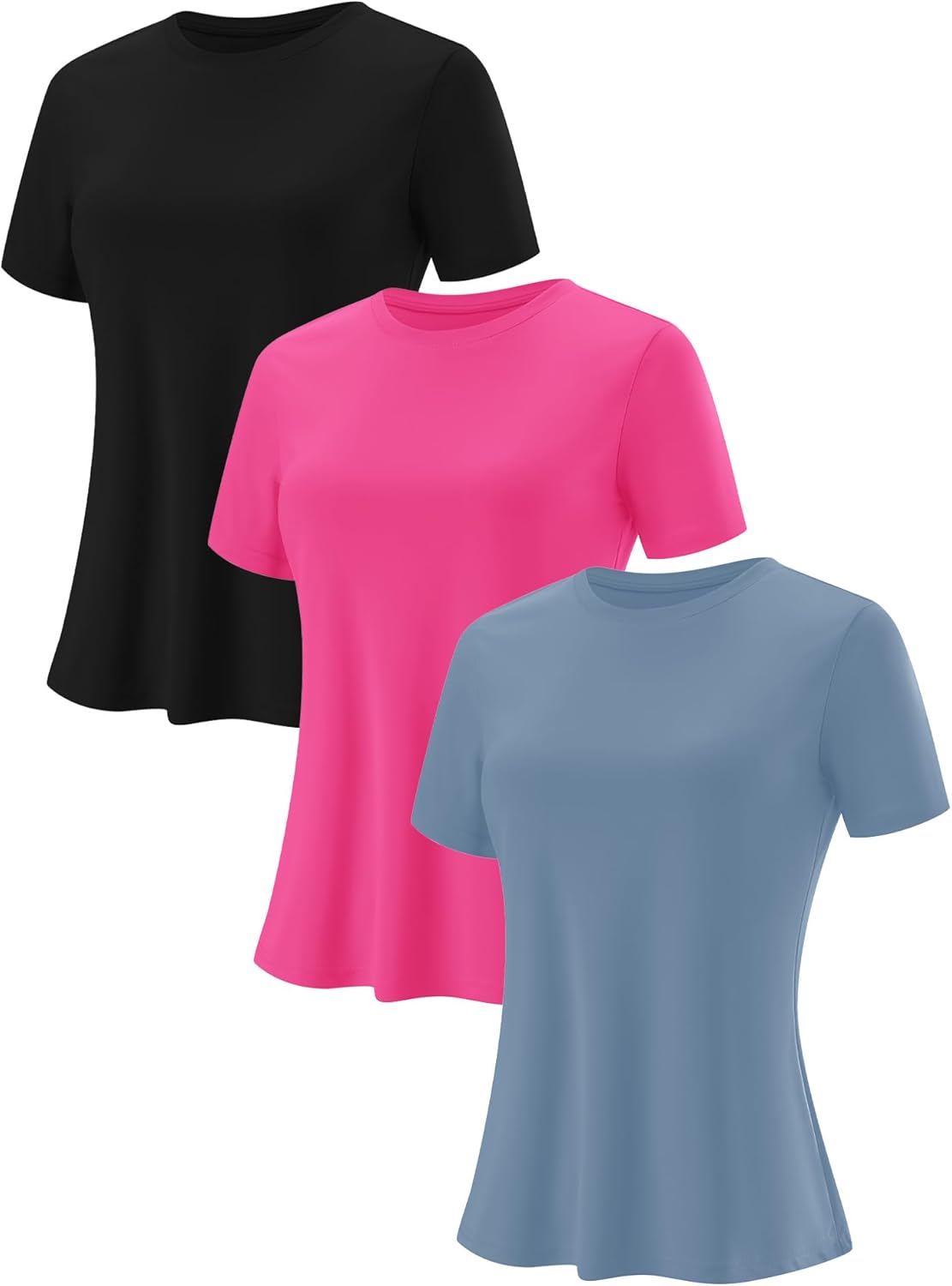 Blingfit Workout Tops for Women Short Sleeve Yoga Shirts Sports Gym Tshirts Quick Drying Running Top UPF 80+ Sun Protection