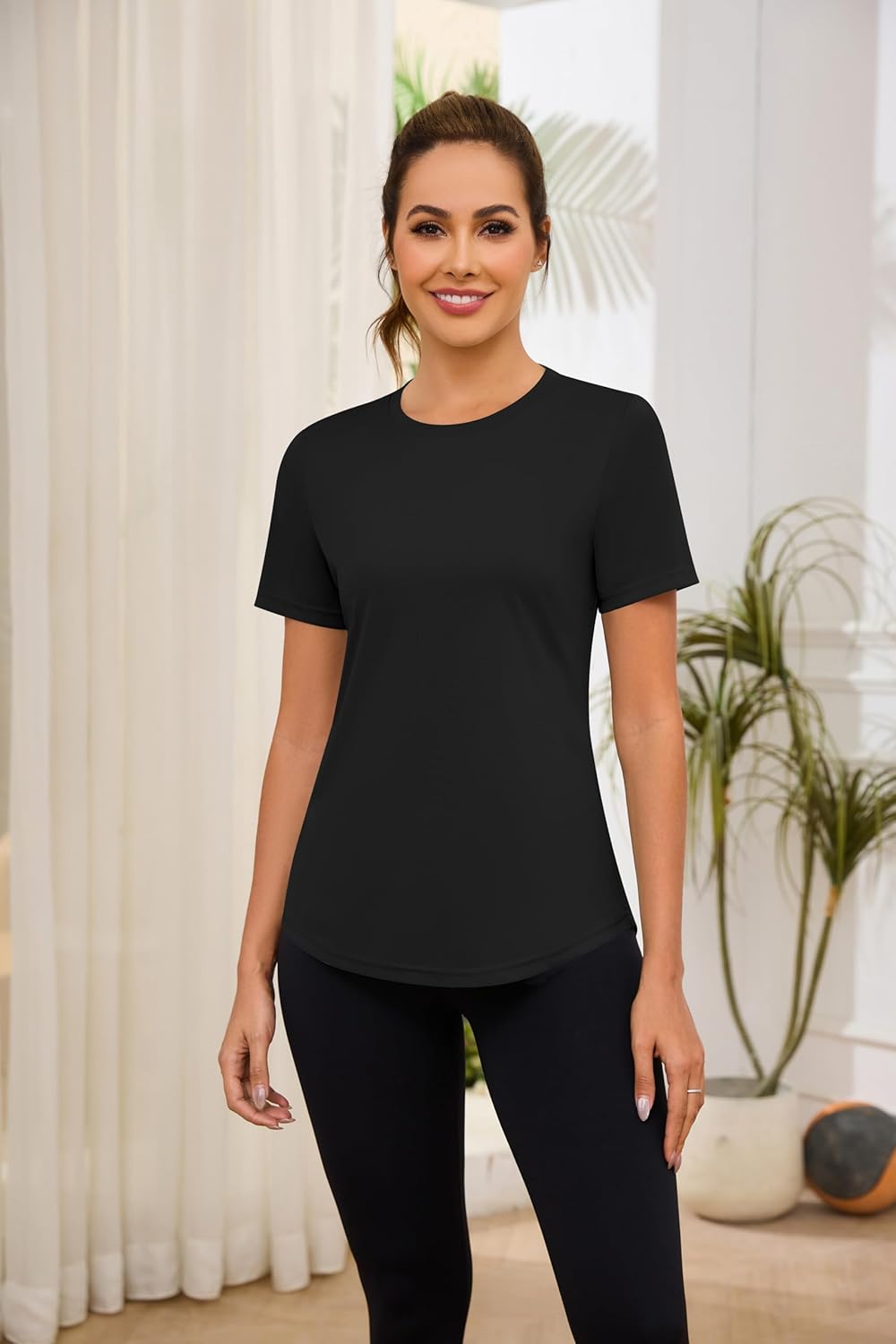 Blingfit Workout Tops for Women Short Sleeve Yoga Shirts Sports Gym Tshirts Quick Drying Running Top UPF 80+ Sun Protection - Image 5