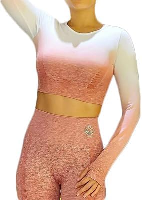 EROSEL Women's Fitness Clothing Gym Outfit \u2013 Ombre 2 Piece Workout Sets for Women Crop Top & High Waisted Legging Set\u2013 Womens - Image 6