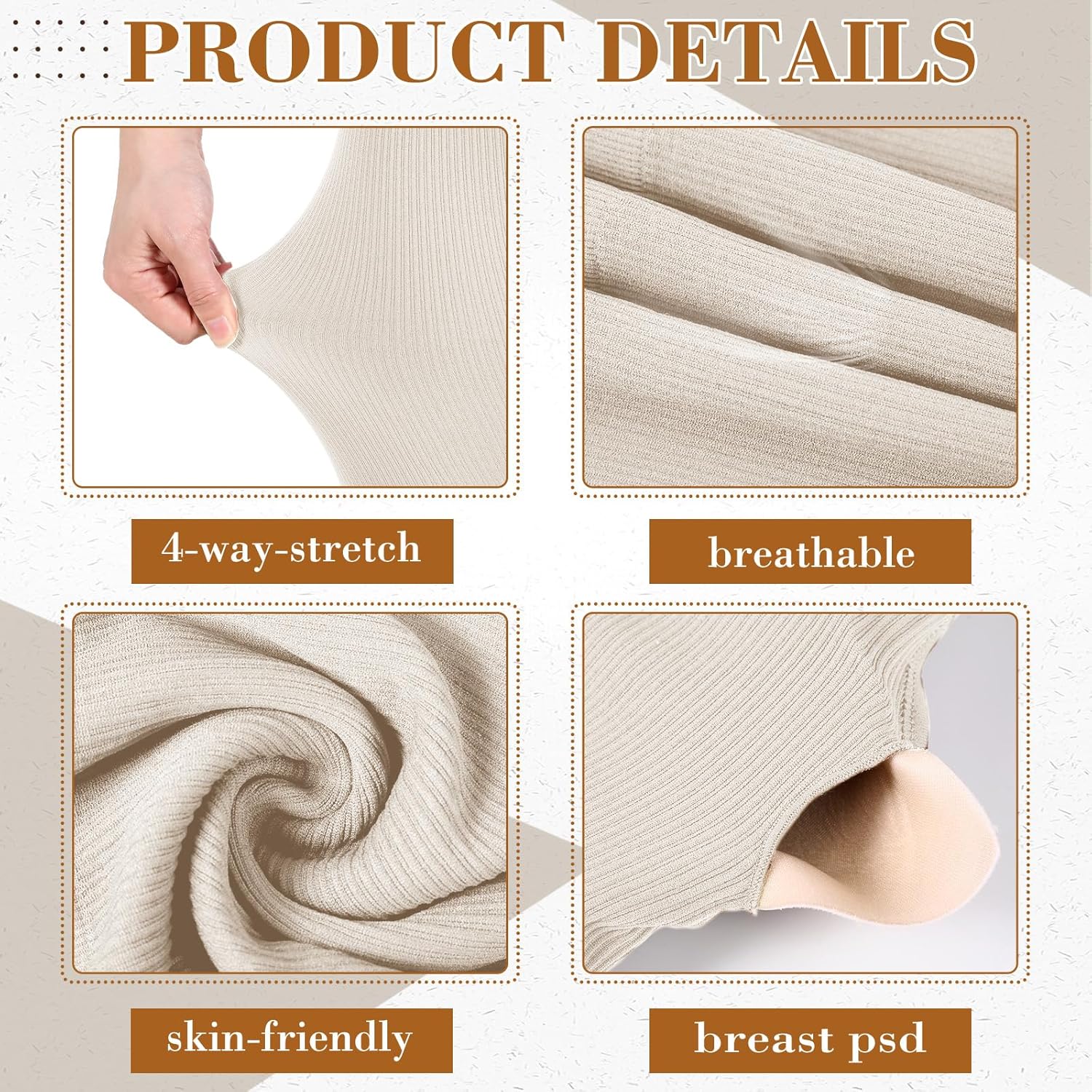 Floraltop 4 Pcs Women's Workout Sets Pilates Exercise Outfit Ribbed Scoop Neck Sports Bra Shorts Leggings Gym Clothes Set - Image 4