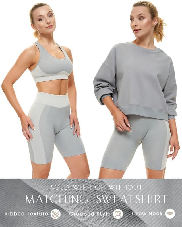 Gym Sets Women 2 Piece or 3, Matching Workout Set Women Shorts Bra, Yoga Workout Outfit, Fitness Exercise Clothes Running Set - Image 2