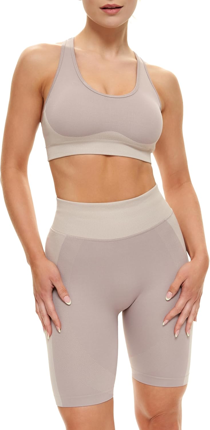 Gym Sets Women 2 Piece or 3, Matching Workout Set Women Shorts Bra, Yoga Workout Outfit, Fitness Exercise Clothes Running Set - Image 6