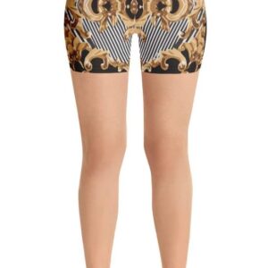 Gym Workout Yoga Shorts for Women Girls Aurous Stripe Onyx Flare Pants