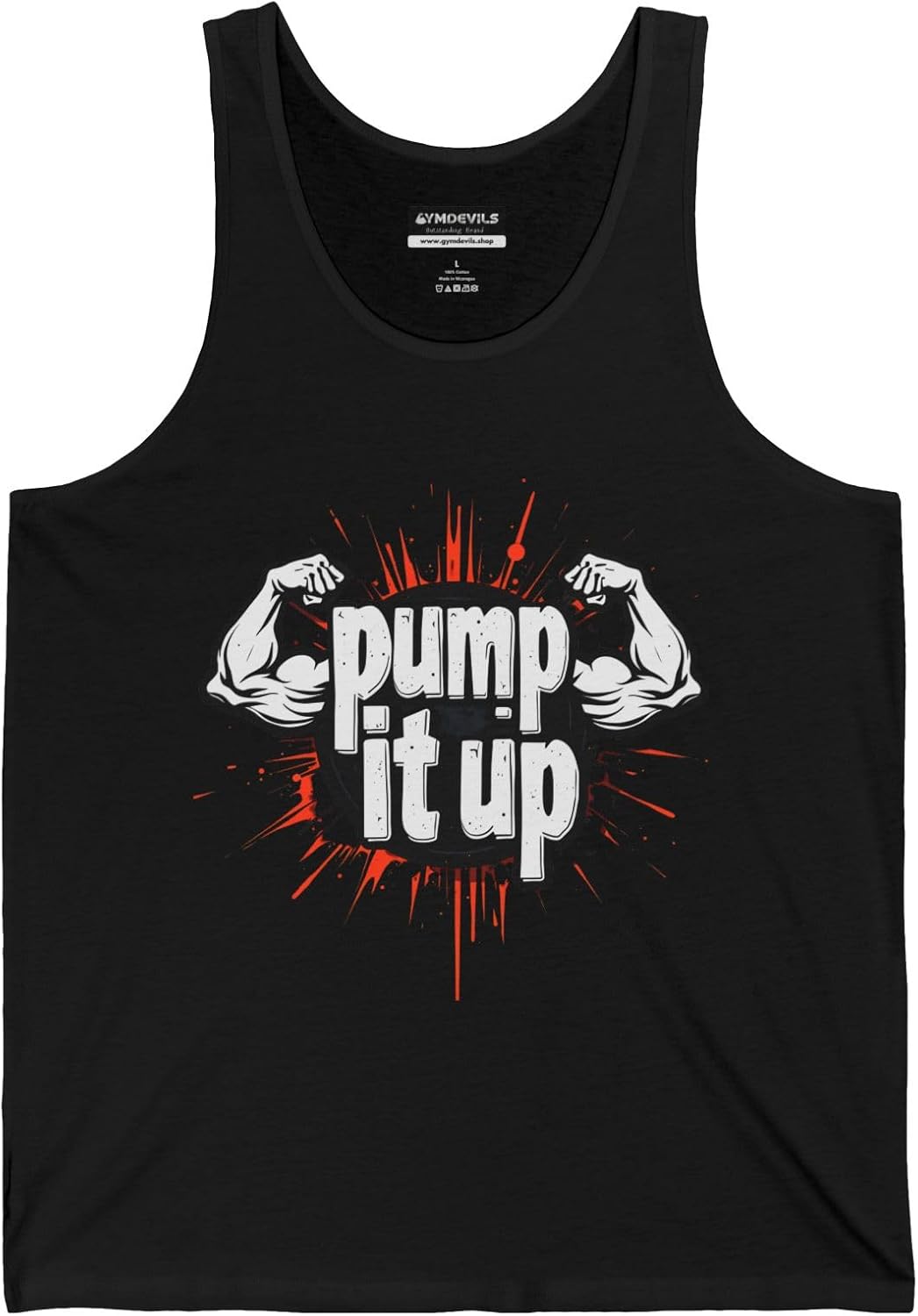 GYMDEVILS Arm Day Special Unisex Tank Top, Pump It Up, Gym Clothes, Workout T-Shirt, Male Female, Fitness Apparel