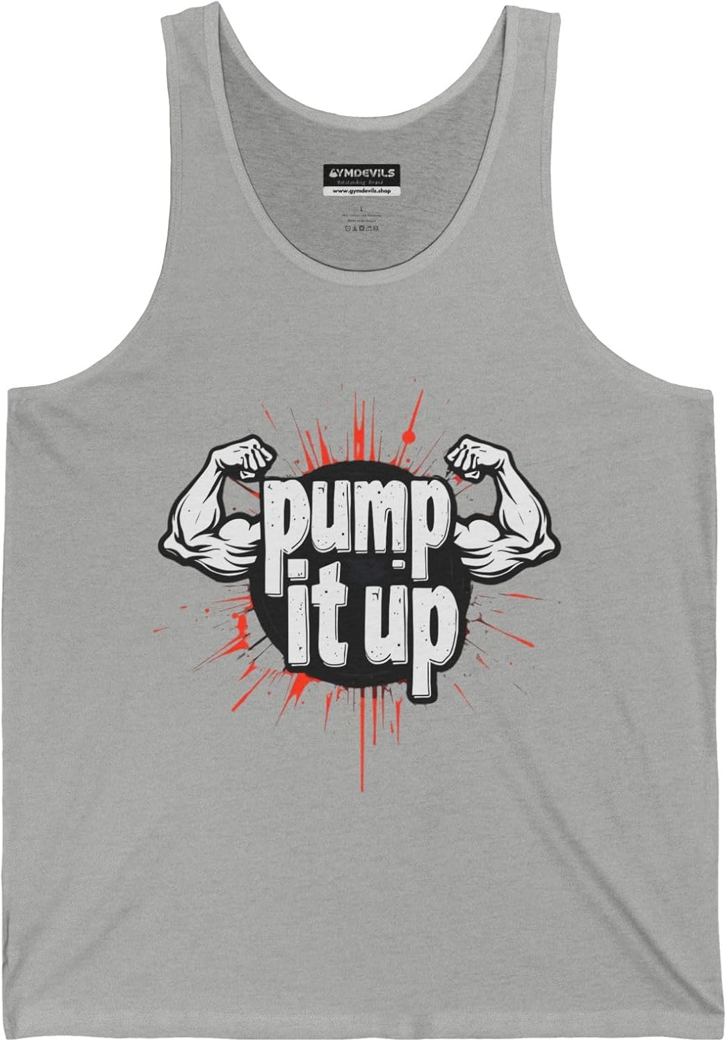 GYMDEVILS Arm Day Special Unisex Tank Top, Pump It Up, Gym Clothes, Workout T-Shirt, Male Female, Fitness Apparel - Image 4
