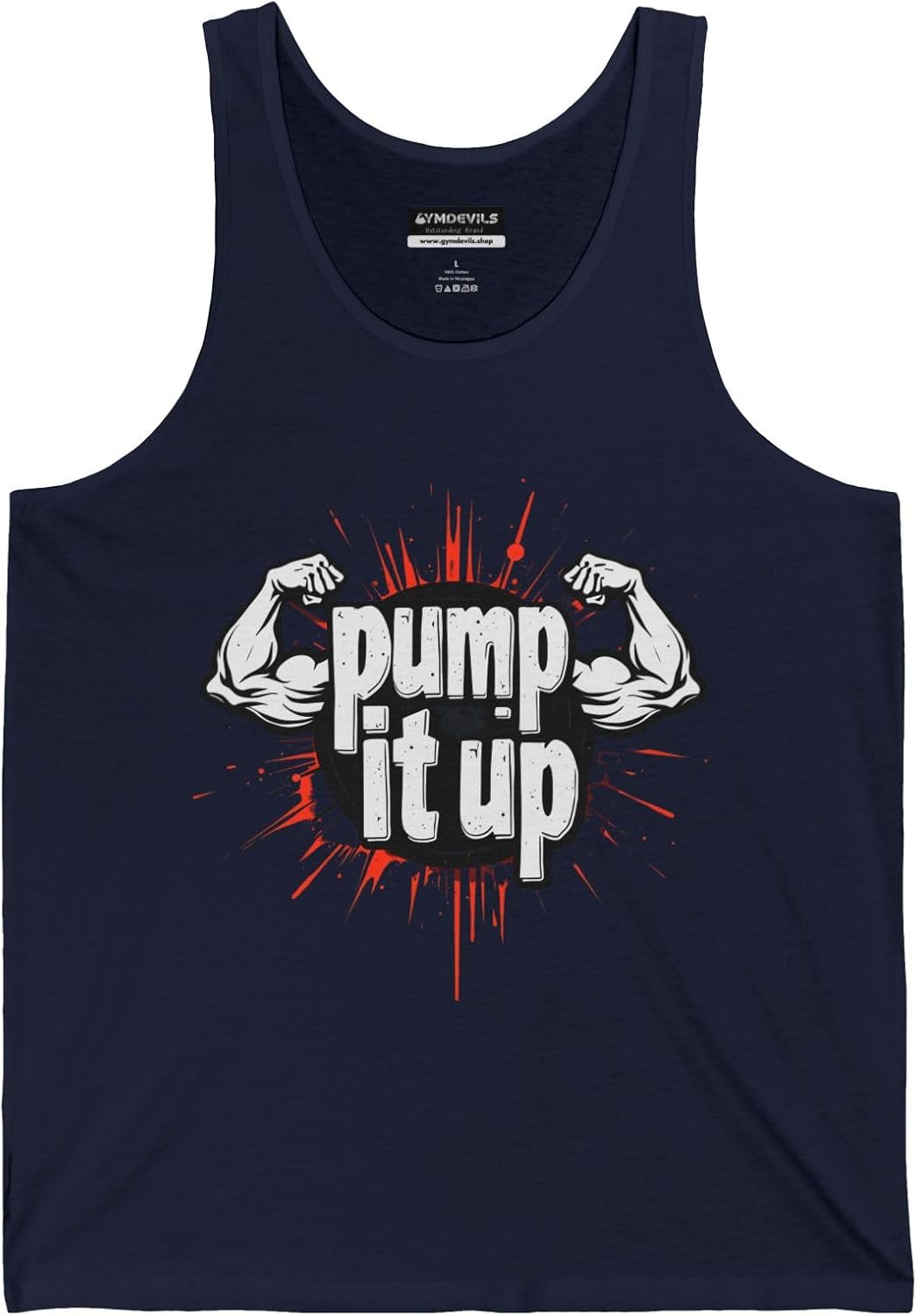GYMDEVILS Arm Day Special Unisex Tank Top, Pump It Up, Gym Clothes, Workout T-Shirt, Male Female, Fitness Apparel - Image 3