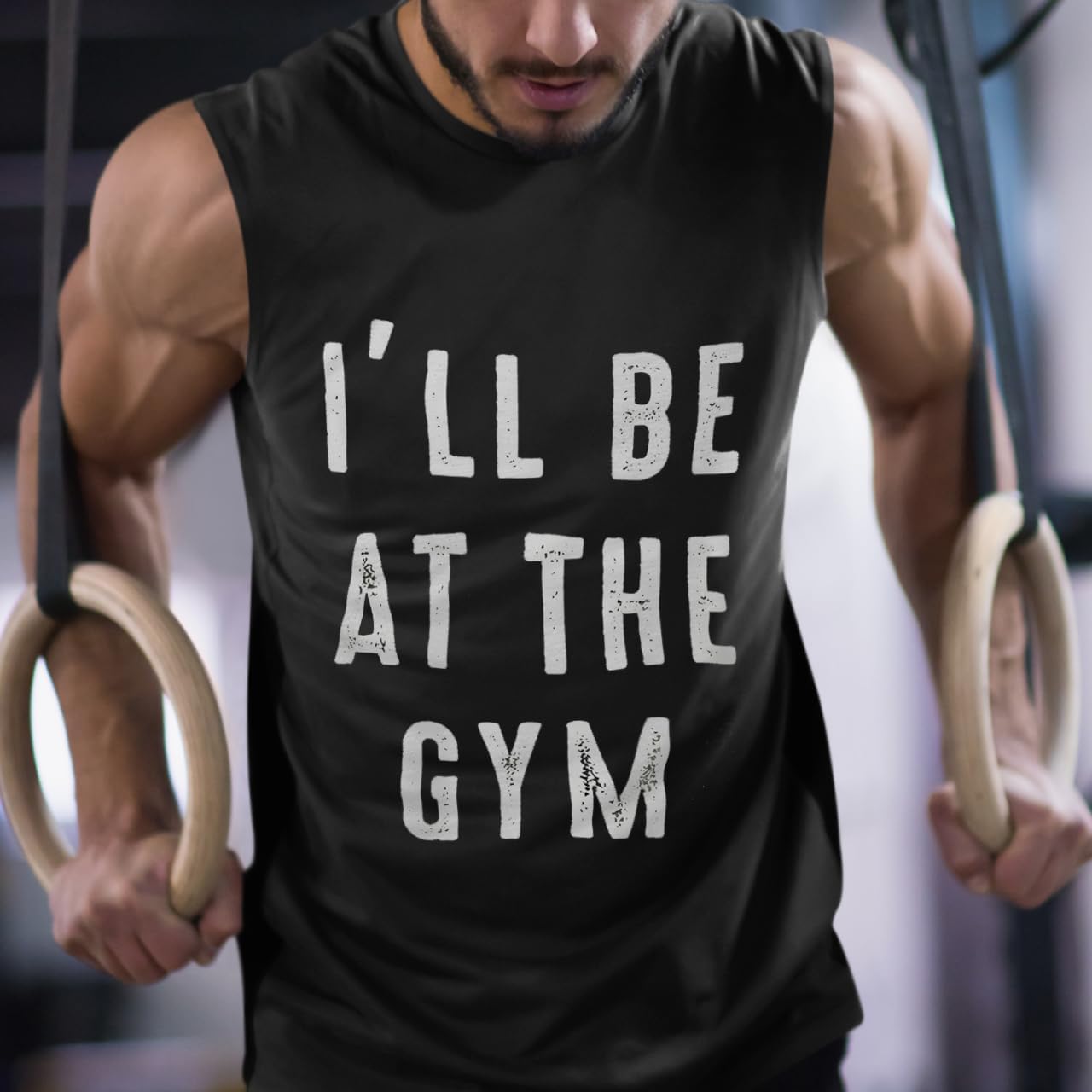 I'll Be at The Gym Jersey Muscle Tank - Workout Inspired Stuff - Gym Motif Clothing - Image 7