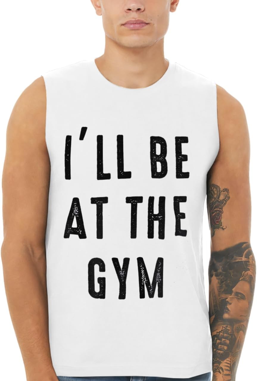 I'll Be at The Gym Jersey Muscle Tank - Workout Inspired Stuff - Gym Motif Clothing - Image 11