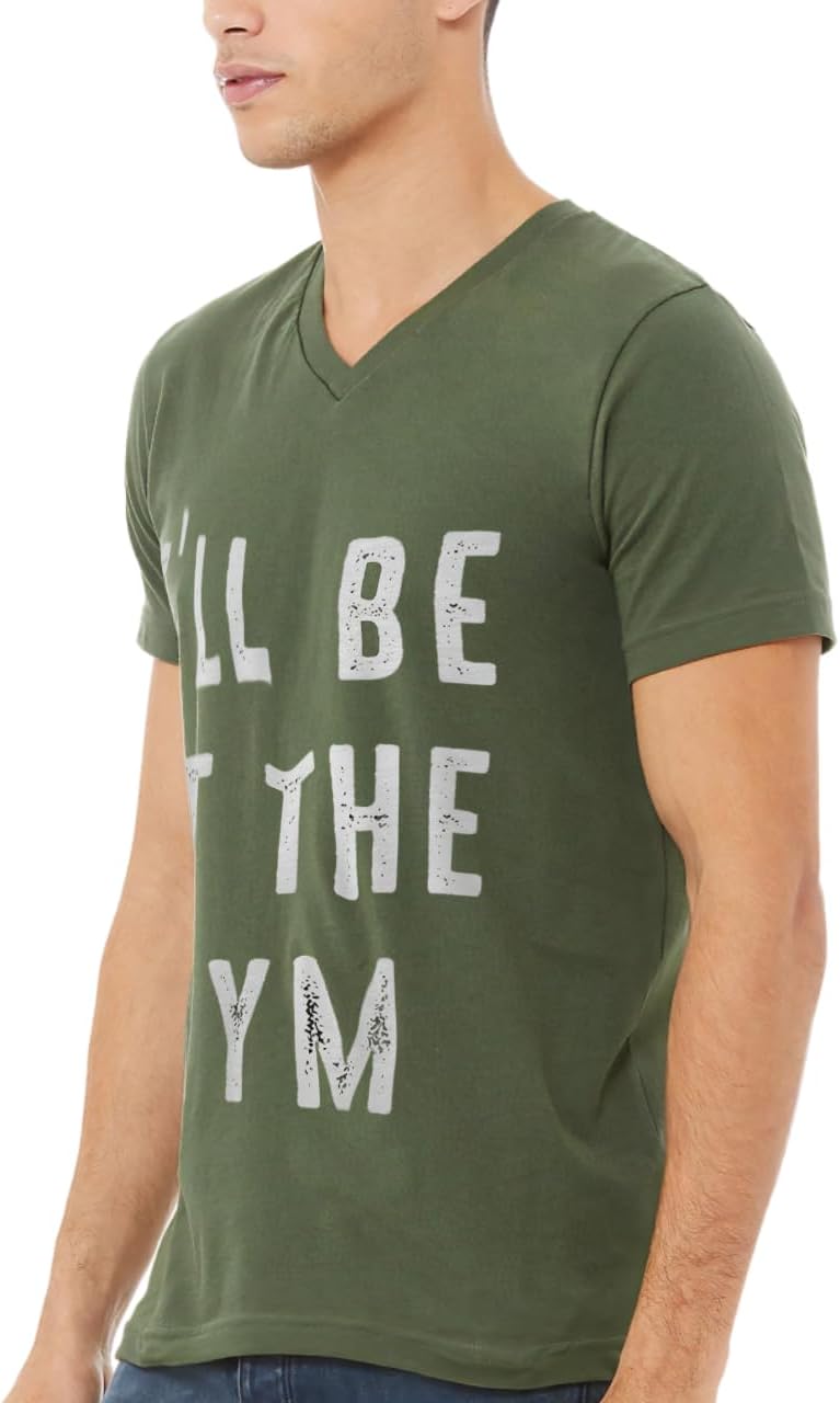 I'll Be at The Gym V-Neck T-Shirt - Workout Inspired Stuff- Gym Clothing - Image 2