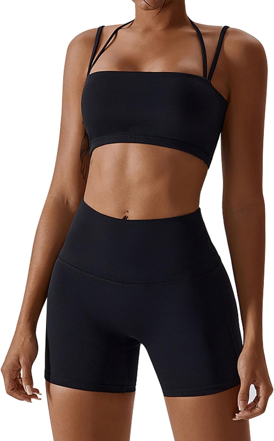 IMEKIS Women's Workout Sets 2 Piece Yoga Outfit High Waisted Biker Shorts Leggings Sports Bra Gym Fitness Clothes Tracksuit - Image 11