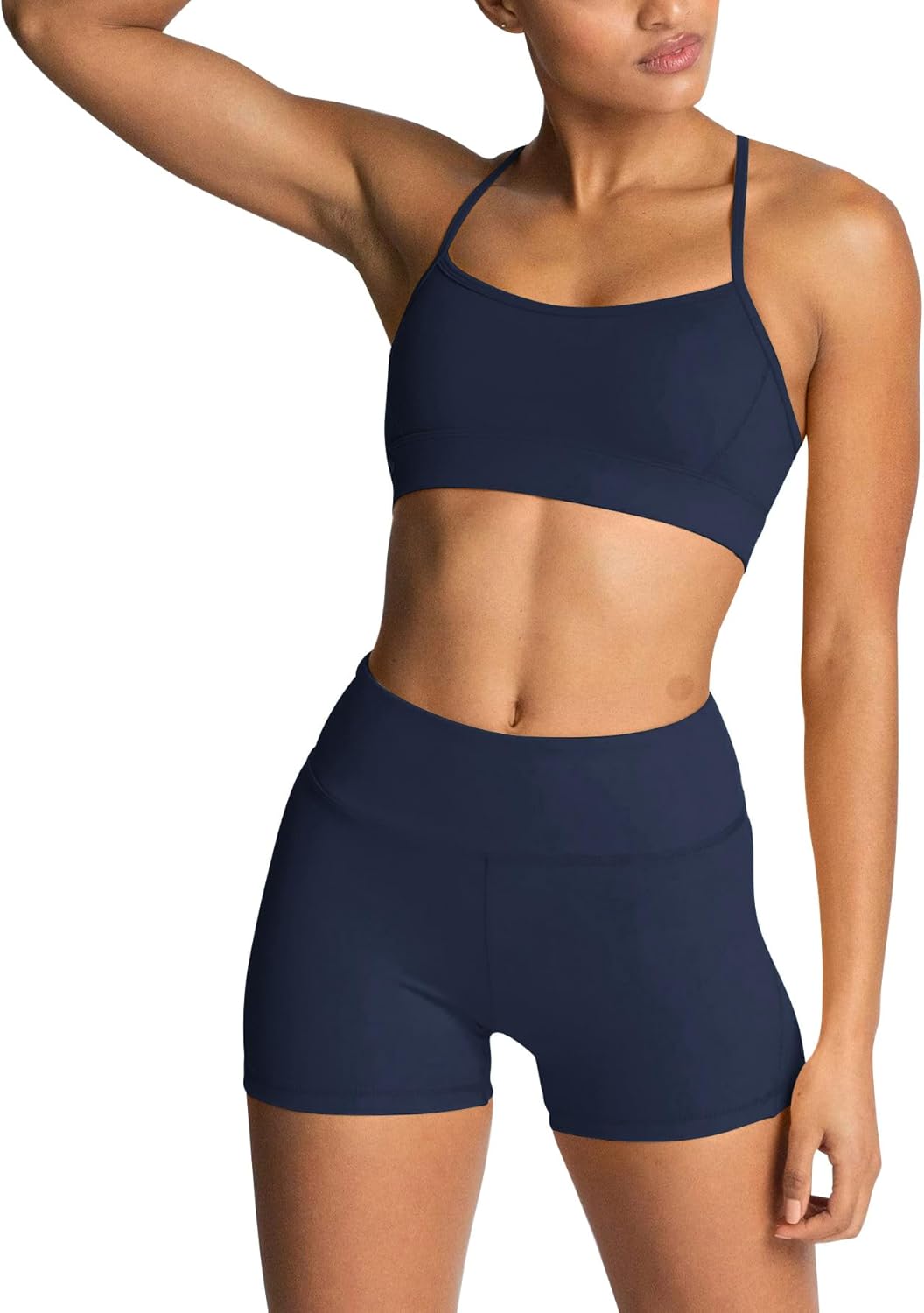 IMEKIS Women's Workout Sets 2 Piece Yoga Outfit High Waisted Biker Shorts Leggings Sports Bra Gym Fitness Clothes Tracksuit - Image 7