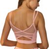 JOQWJPOIJ Women's Sports Bra Mesh Breathable Underwear Fitness Gym Workout Top Yoga Clothes