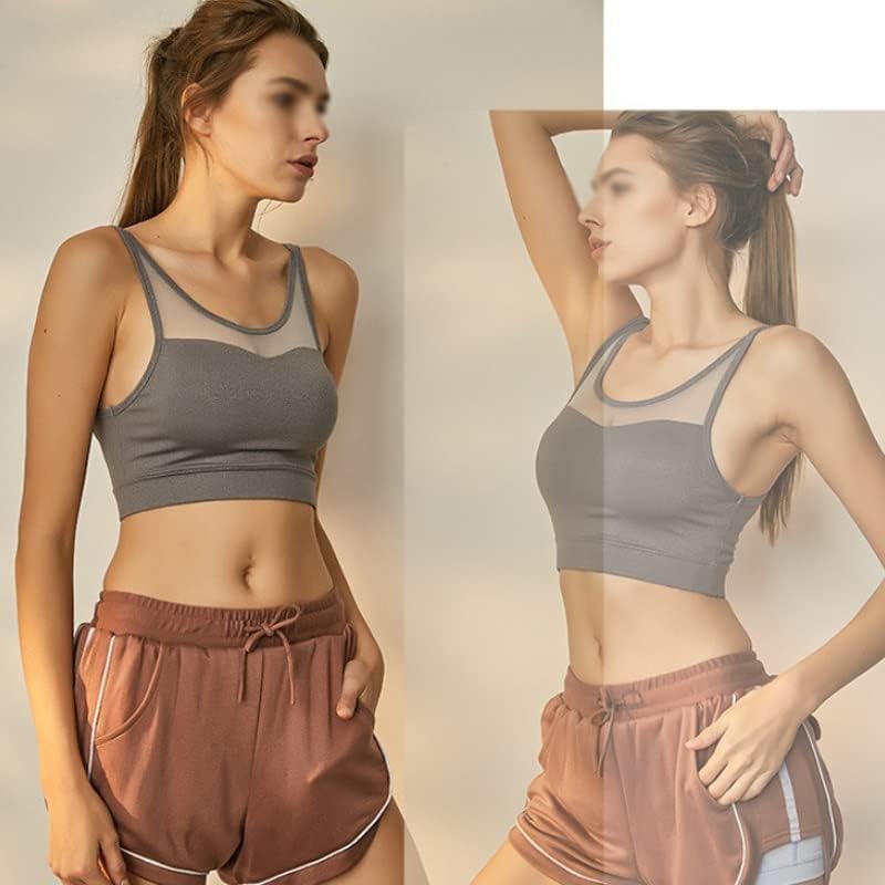 JOQWJPOIJ Women's Sports Bra Mesh Breathable Underwear Fitness Gym Workout Top Yoga Clothes - Image 3