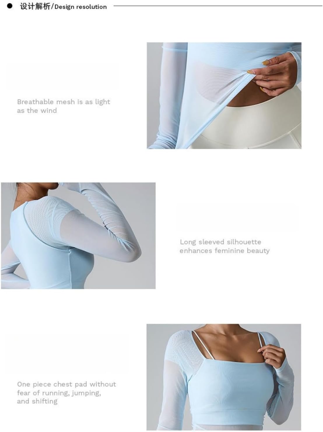 KirinDa Women's Long Sleeve Yoga Top (S-XL)\u2014 Mesh Workout Shirt for Yoga, Pilates & Gym. Seamless Fitness Clothing. - Image 5