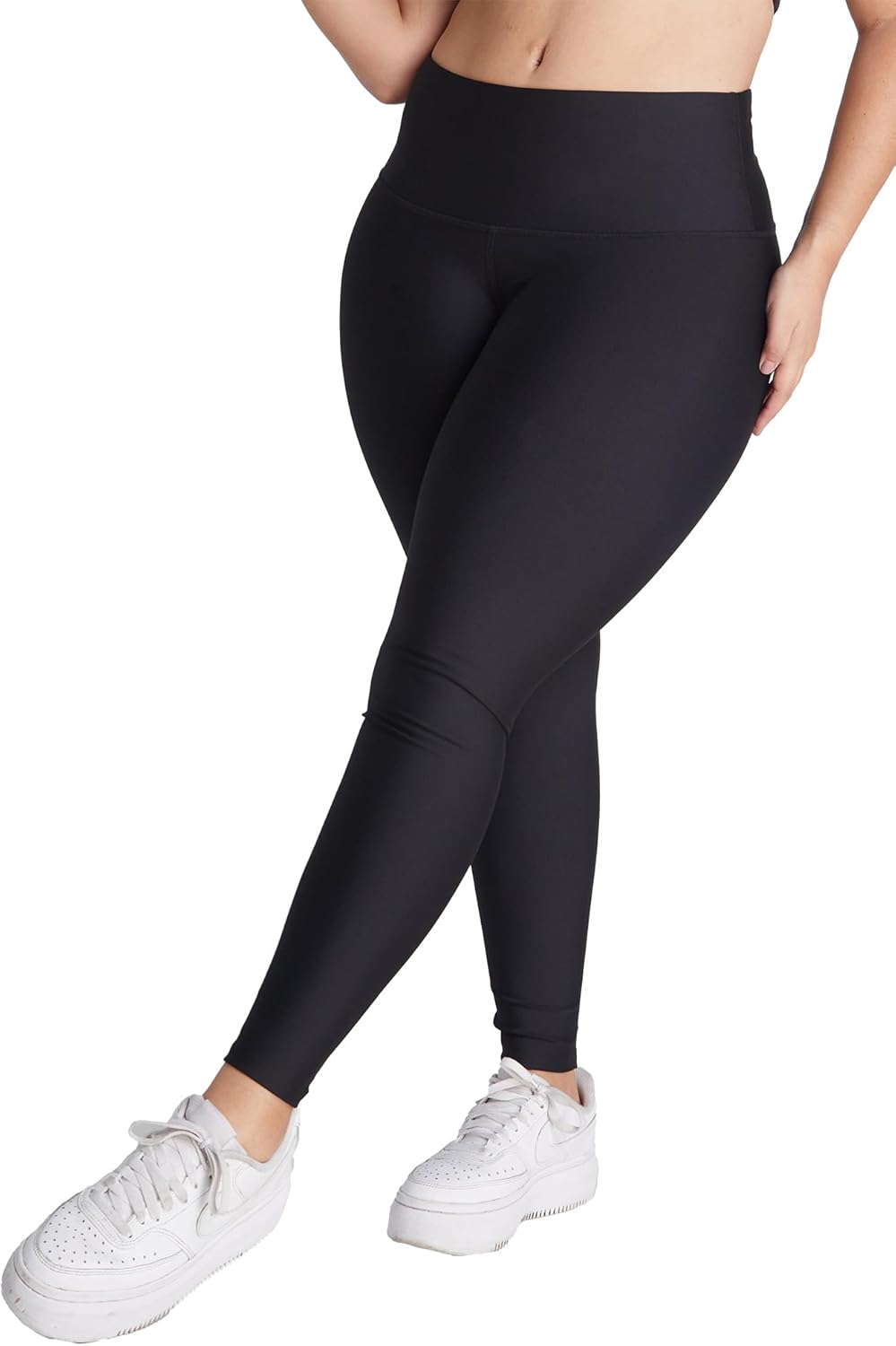 Leggings Matt Black high Waist, Yoga Pants, Gym Clothes, Activewear, OneSize, XL, XXL - Image 3