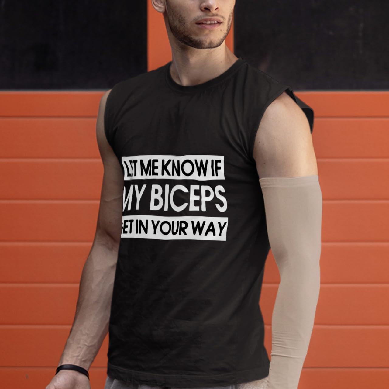 Let Me Know If My Biceps Jersey Muscle Tank - Gym Design Gift Ideas - Gym Clothing - Image 4