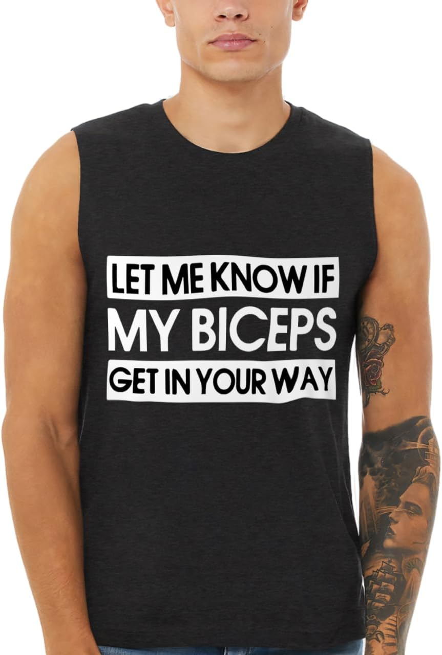 Let Me Know If My Biceps Jersey Muscle Tank - Gym Design Gift Ideas - Gym Clothing - Image 10