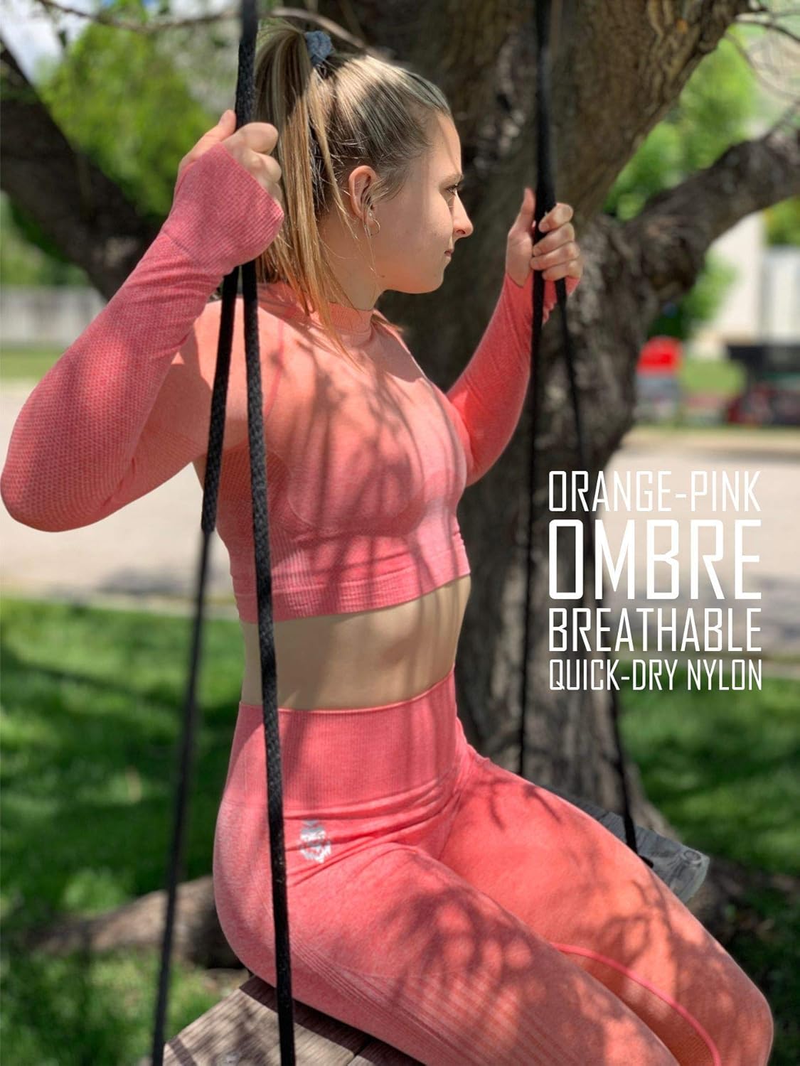 Lion Pump 2 Piece Outfit Workout Clothes for Women Crop Top and Leggings Set Gym Clothes for Women - Image 5