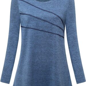 MISS FORTUNE Women's Exercise Tops for Yoga Hiking Running Gym, Moisture Wicking Ladies Workout Clothes, Women Active Shirts