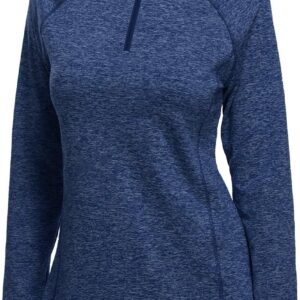Miusey Womens Quarter Zip Running Pullover Jackets Long Sleeve Workout Tops (PRIME)