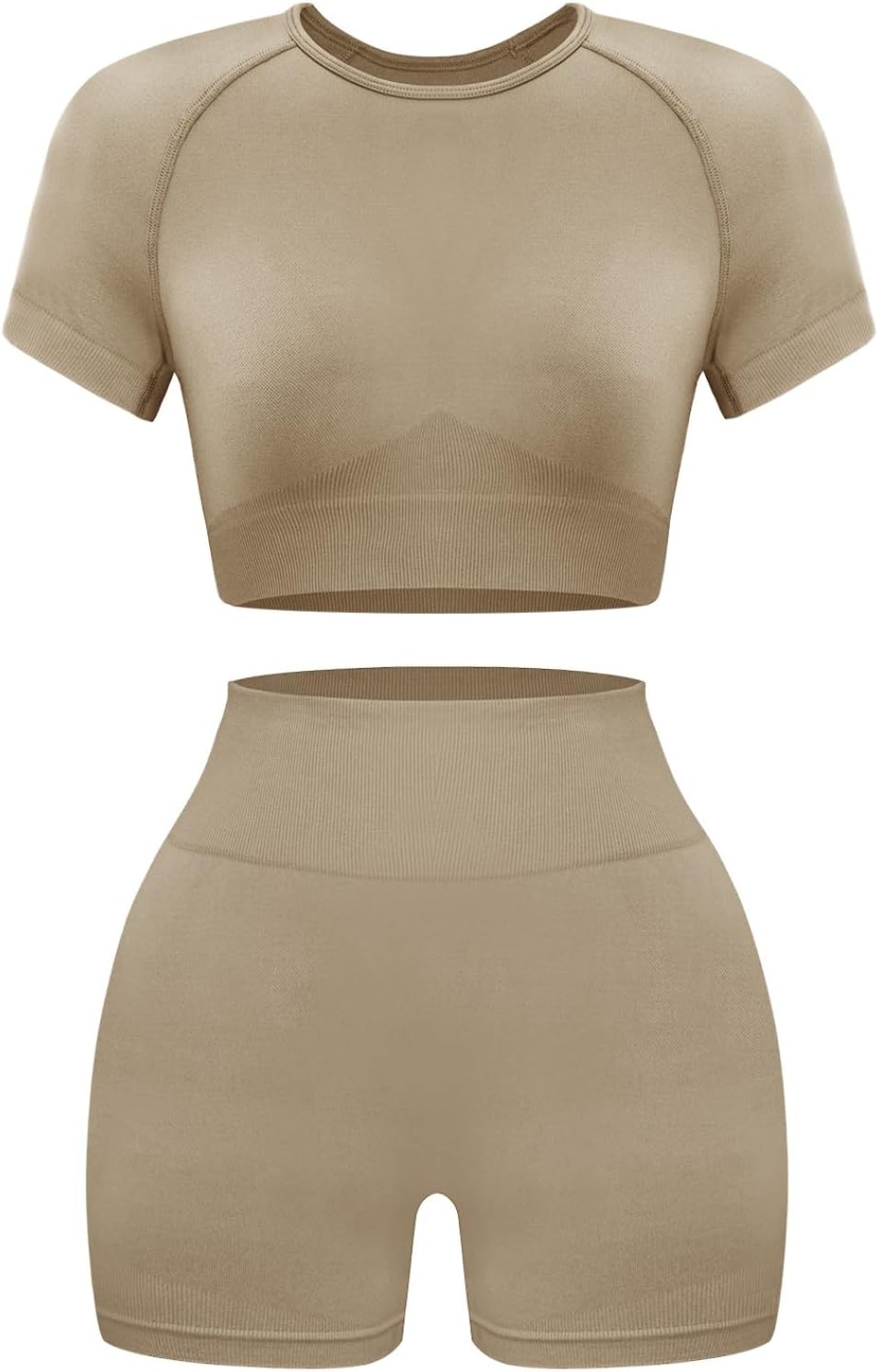 OLCHEE Womens Workout Sets 2 Piece - Seamless Acid Wash Yoga Outfits Shorts and Crop Top Matching Gym Athletic Clothing Set - Image 20