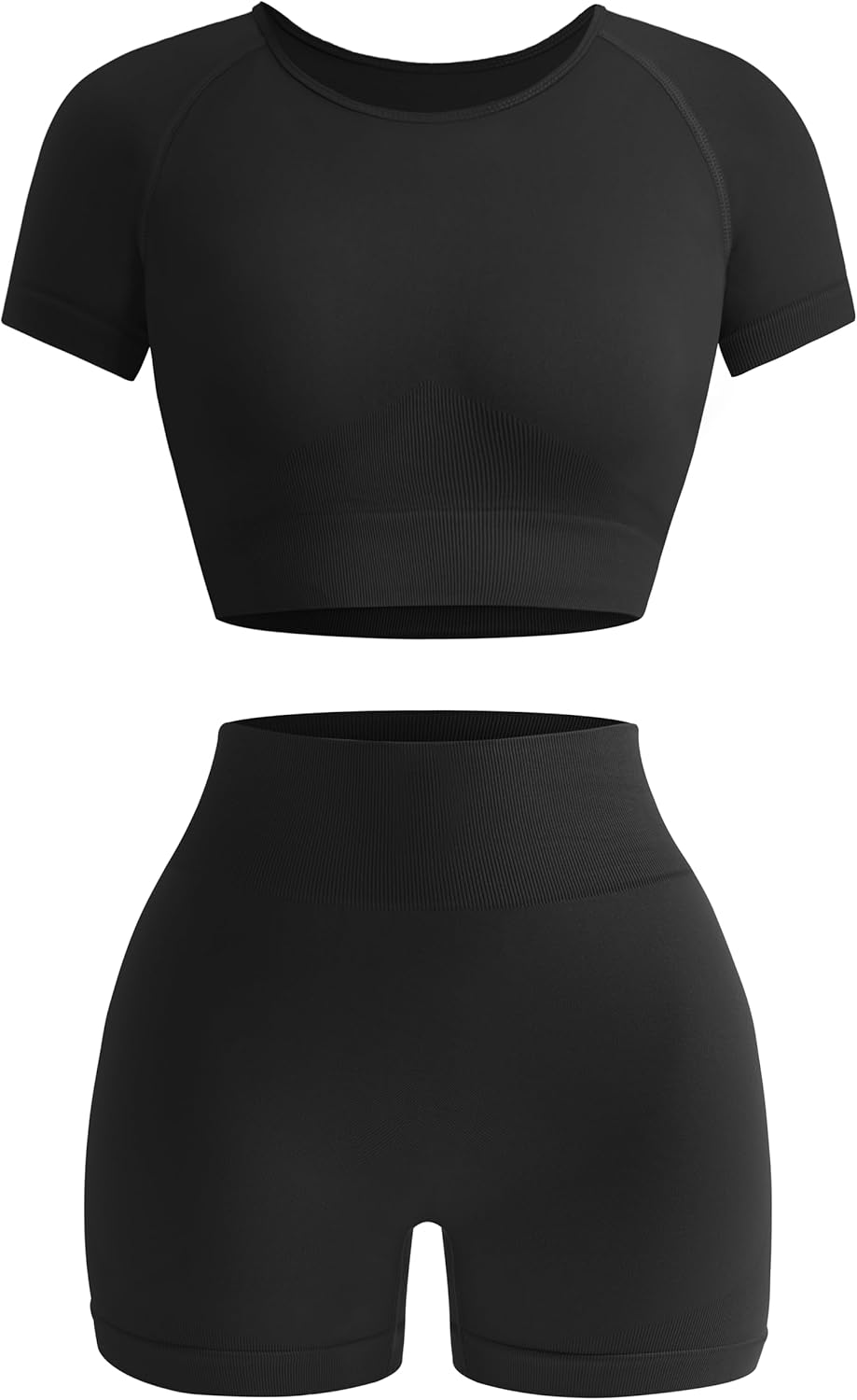 OLCHEE Womens Workout Sets 2 Piece - Seamless Acid Wash Yoga Outfits Shorts and Crop Top Matching Gym Athletic Clothing Set - Image 13