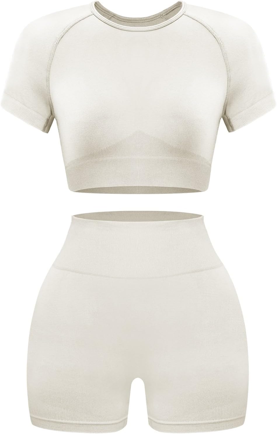 OLCHEE Womens Workout Sets 2 Piece - Seamless Acid Wash Yoga Outfits Shorts and Crop Top Matching Gym Athletic Clothing Set - Image 19