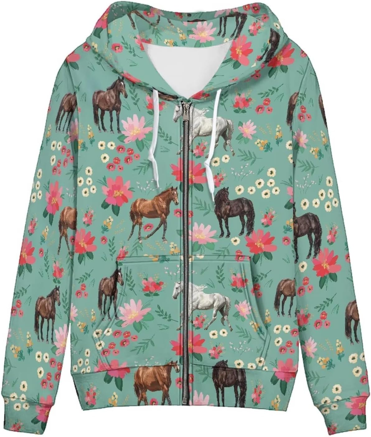 Pointodoor Womens Zip Up Hoodies Long Sleeve Hooded Sweatshirts Casual Drawstring Athletic Jacket with Pockets XS-5XL - Image 21