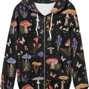 Pointodoor Womens Zip Up Hoodies Long Sleeve Hooded Sweatshirts Casual Drawstring Athletic Jacket with Pockets XS-5XL