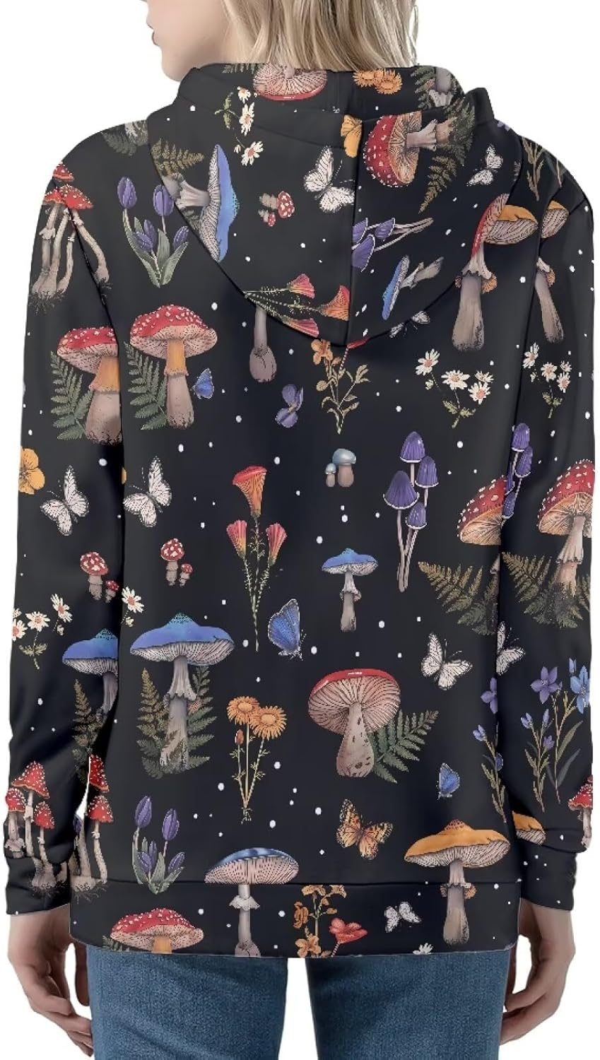 Pointodoor Womens Zip Up Hoodies Long Sleeve Hooded Sweatshirts Casual Drawstring Athletic Jacket with Pockets XS-5XL - Image 4