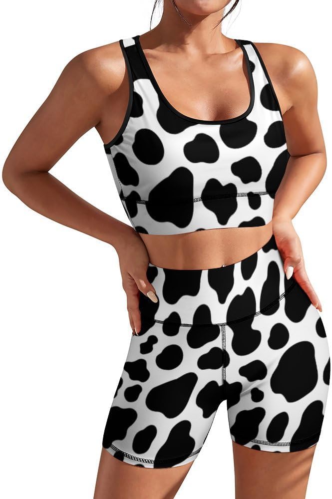 PrelerDIY Women's Yoga Outfit 2 Piece Set Workout Athletic Shorts High Waist Leggings Sports Bra Set Gym Clothes - Image 12