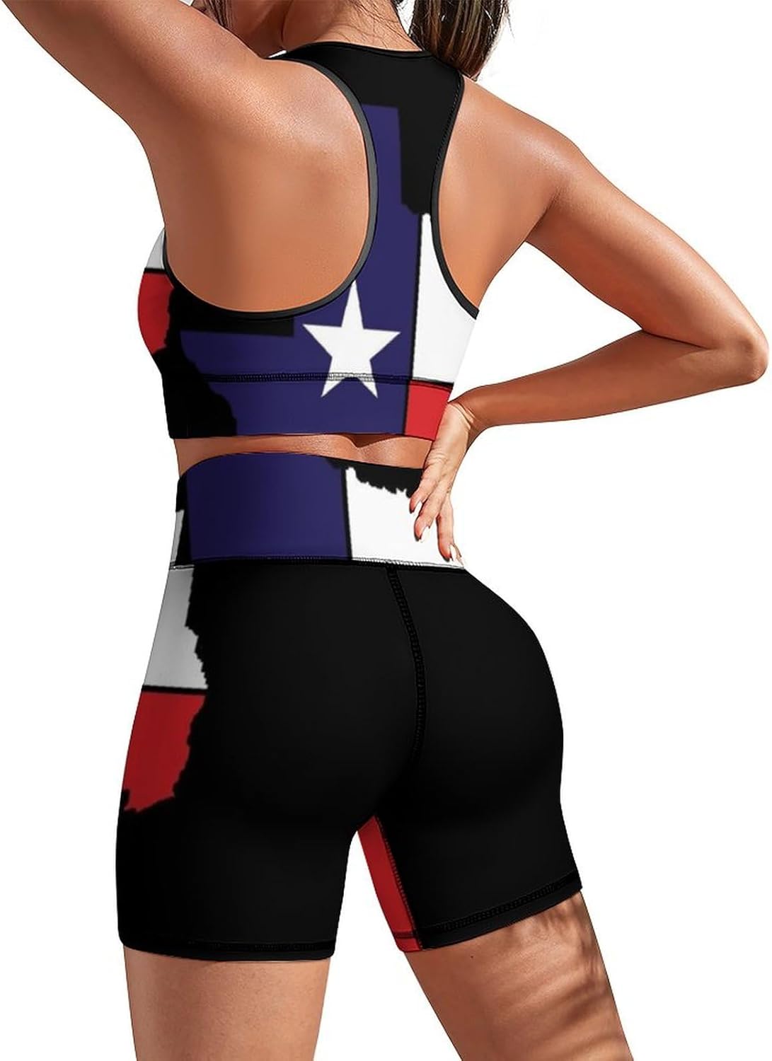 PrelerDIY Women's Yoga Outfit 2 Piece Set Workout Athletic Shorts High Waist Leggings Sports Bra Set Gym Clothes - Image 3