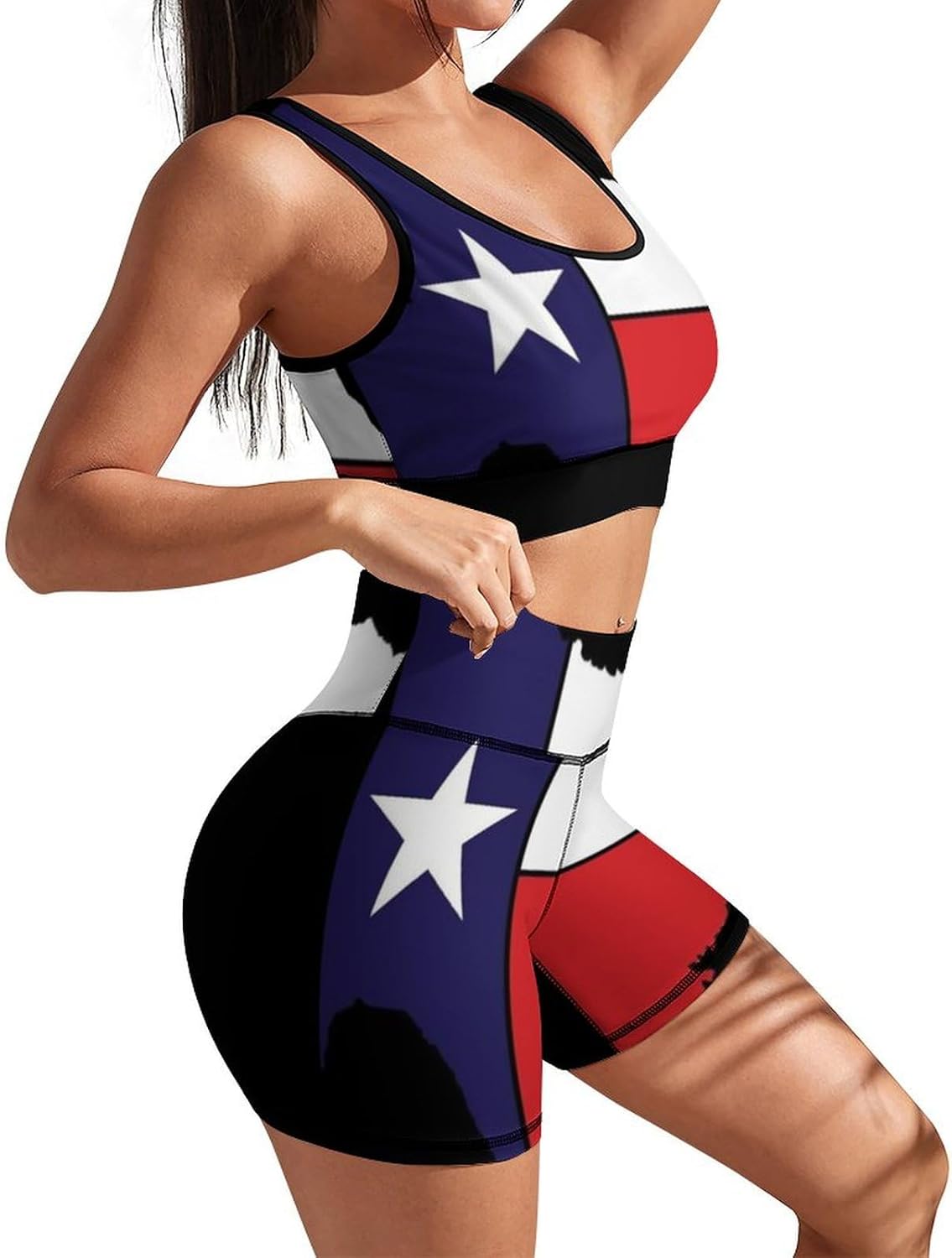 PrelerDIY Women's Yoga Outfit 2 Piece Set Workout Athletic Shorts High Waist Leggings Sports Bra Set Gym Clothes - Image 2