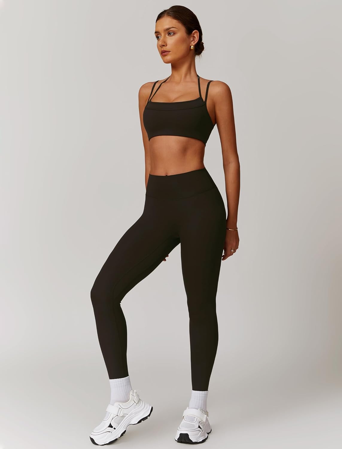 QBGJTD Two Piece Workout Sets For Women Sport Bra Matching High Waist Scrunch Butt Leggings Gym Yoga Active Wear Outfits - Image 3