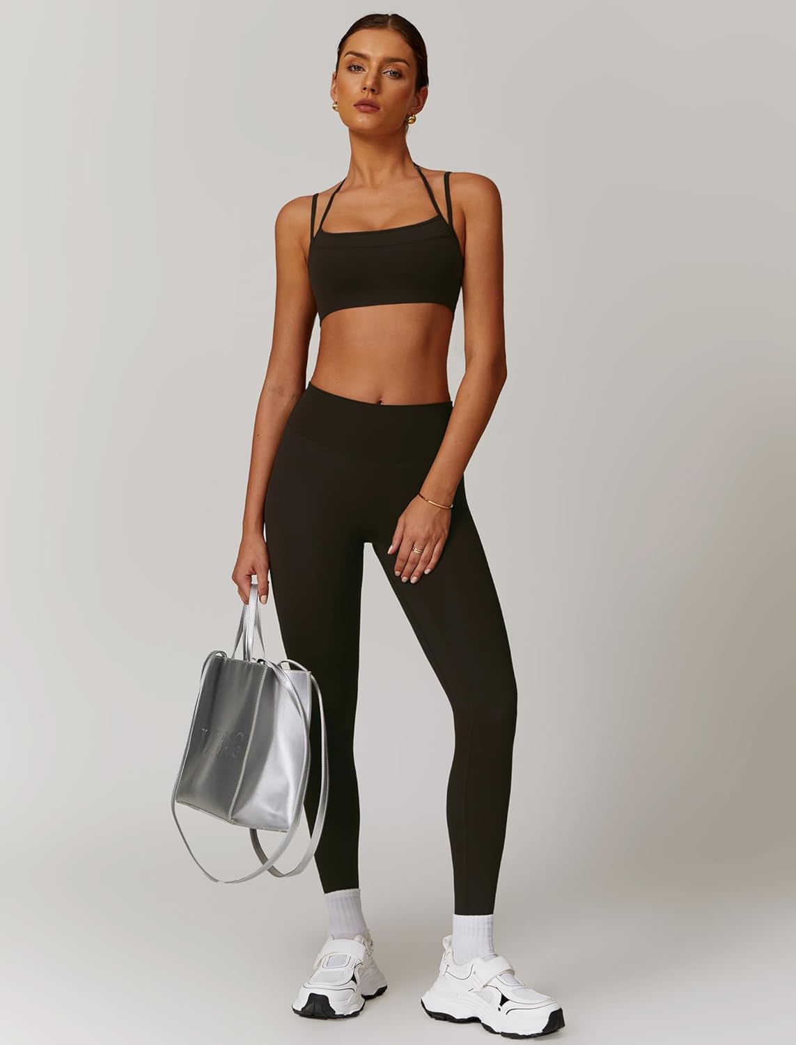 QBGJTD Two Piece Workout Sets For Women Sport Bra Matching High Waist Scrunch Butt Leggings Gym Yoga Active Wear Outfits - Image 2