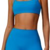 QBGJTD Two Piece Workout Sets For Women Sports Bra Matching High Waist Scrunch Butt Shorts Gym Yoga Athletic Clothes