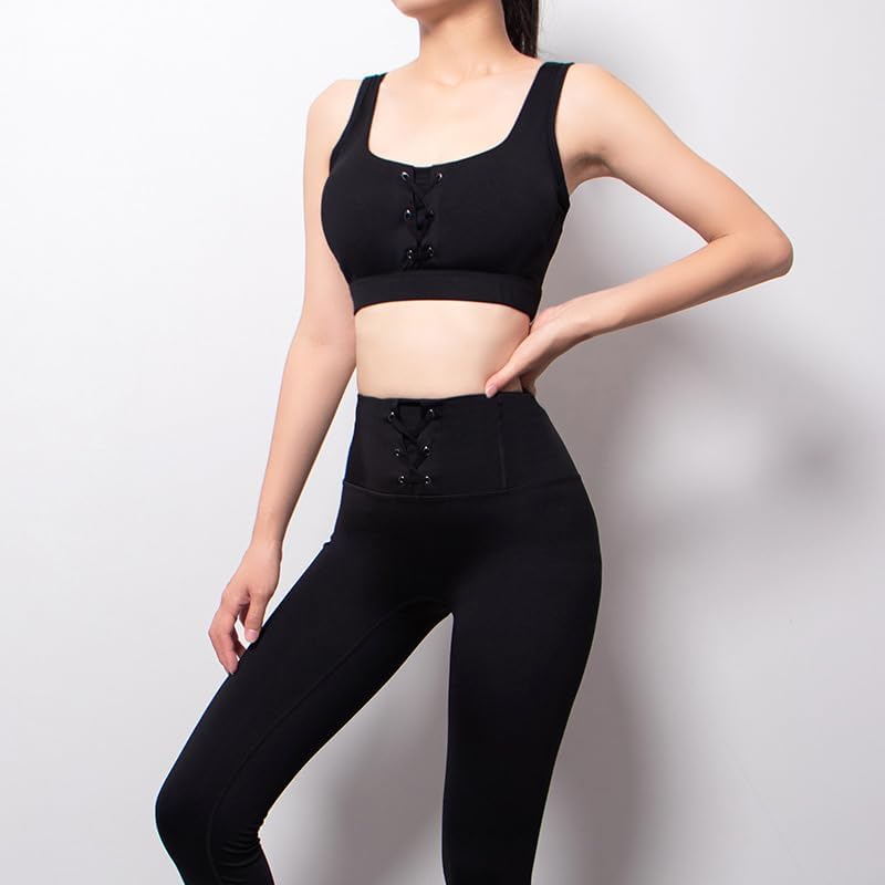 Seamless Women Yoga Set High Waist Leggings Workout Gym Clothing Fitness Slimming Sleeveless Top Sports Suits - Image 3