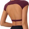 Sports Shirts Breathable Workout Sportswear Fitness Backless Yoga Clothing Chest Pads Sport Tops Gym Top Women