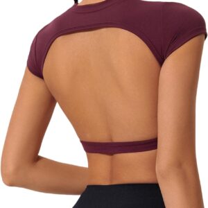 Sports Shirts Breathable Workout Sportswear Fitness Backless Yoga Clothing Chest Pads Sport Tops Gym Top Women