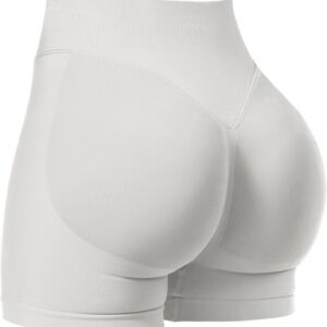 VOYJOY Women Workout Impact Shorts 2.5"\/ 3.6"\/ 4.5"\/ 6" Scrunch Butt Lifting Gym Seamless Booty Biker Shorts