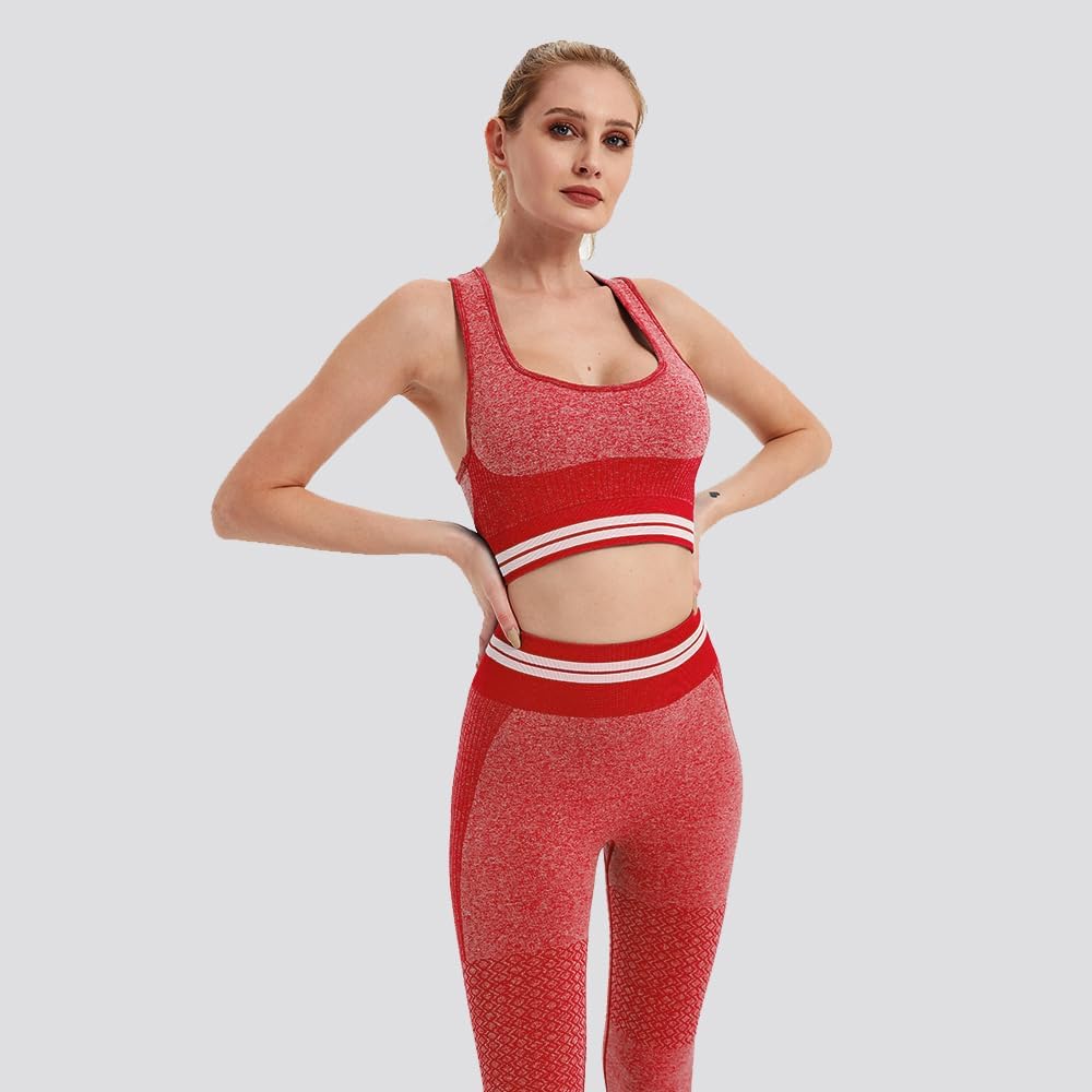 Women Sportswear Yoga Set Workout Clothes Athletic Wear Sports Gym Legging Seamless Fitness Hollow Suit - Image 3