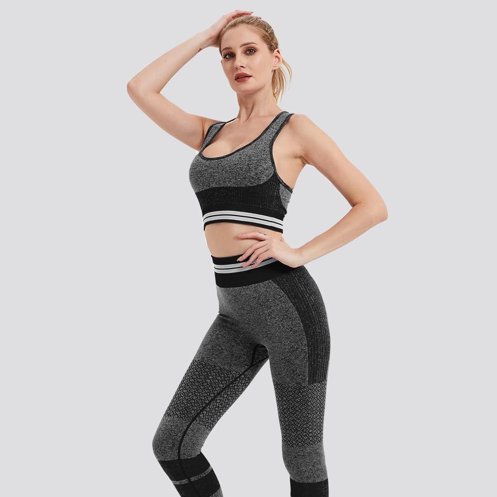 Women Sportswear Yoga Set Workout Clothes Athletic Wear Sports Gym Legging Seamless Fitness Hollow Suit - Image 4