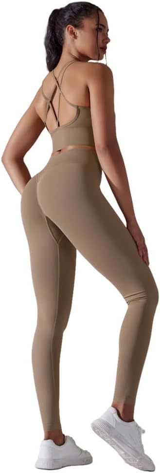 Women Yoga Set Seamless Solid Color Sports Bra and Leggings Two Piece Set for Gym Fitness Sports Clothing Tights Sportswear - Image 7