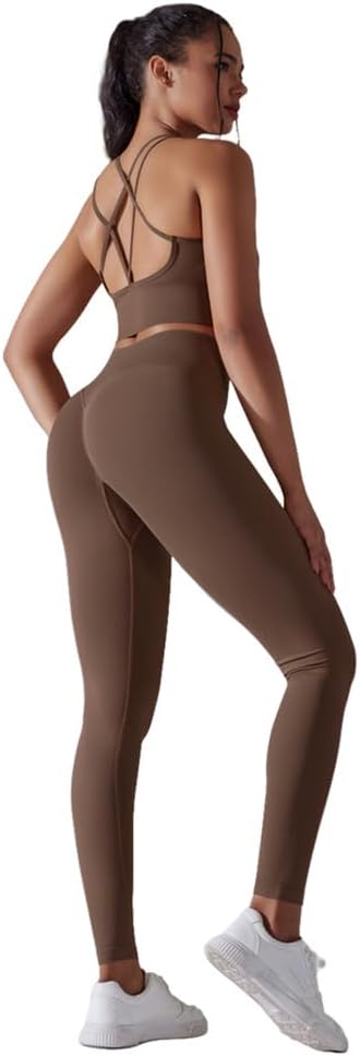 Women Yoga Set Seamless Solid Color Sports Bra and Leggings Two Piece Set for Gym Fitness Sports Clothing Tights Sportswear - Image 9